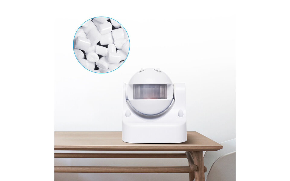 HLW LED Motion sensor Aigi Infy - Round LED accessories, 180° detection & 12m range, splash-proof