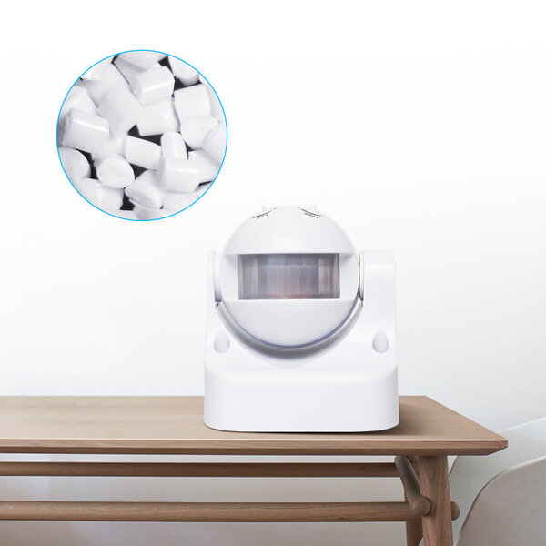 HLW LED Motion sensor Aigi Infy - Round LED accessories, 180° detection & 12m range, splash-proof