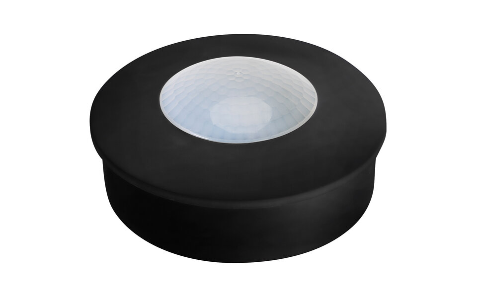 HLW LED Motion sensor PIR Kozolux - 300W LED, 6m range, 360° detection, recessed & surface mounted, black