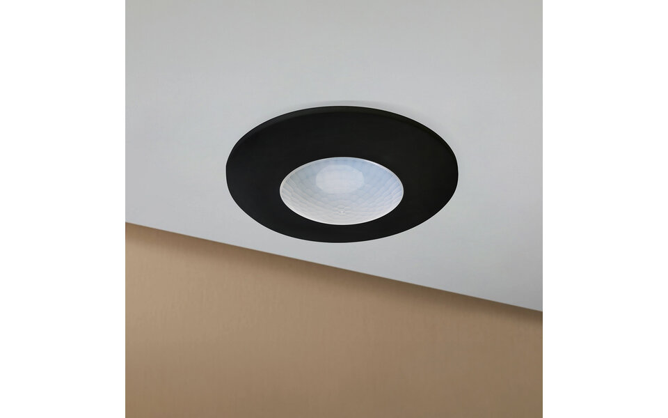 HLW LED Bewegingssensor PIR Kozolux - 300W LED, 6m bereik, 360° detectie, inbouw & opbouw, zwart