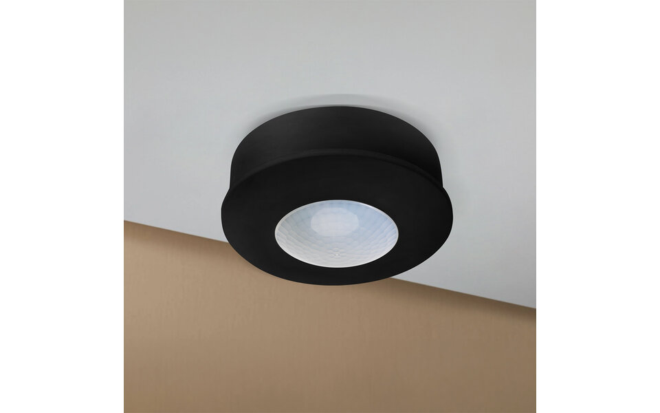 HLW LED Bewegingssensor PIR Kozolux - 300W LED, 6m bereik, 360° detectie, inbouw & opbouw, zwart