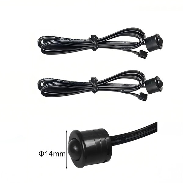 Velvalux Velvalux Motion Sensor for LED Stair Lighting - Recessed & Surface Mounted - Set of 2 Black Sensors