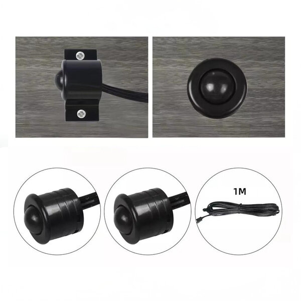 Velvalux Velvalux Motion Sensor for LED Stair Lighting - Recessed & Surface Mounted - Set of 2 Black Sensors