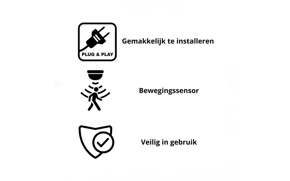 Velvalux Velvalux Bewegingssensor voor LED Trapverlichting - Inbouw & Opbouw - Set van 2 Zwarte Sensoren