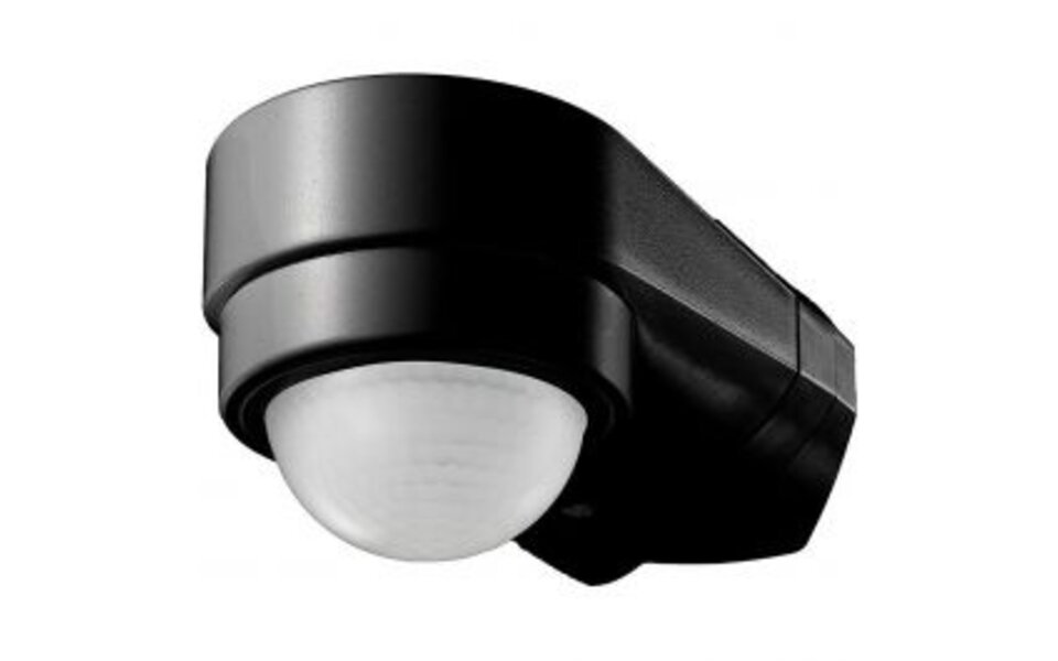 HLW LED Motion sensor Viron Muci - Surface-mounted Round Matte Black, 180° range, LED accessories