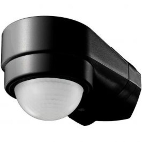 HLW LED Motion sensor Viron Muci - Surface-mounted Round Matte Black, 180° range, LED accessories