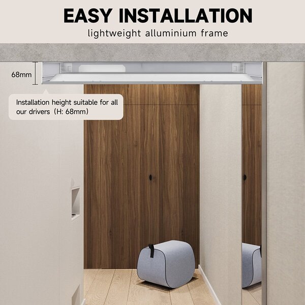 Velvalux Velvalux LED Panel Surface Mount Frame 60x60 White Aluminum - LED accessories