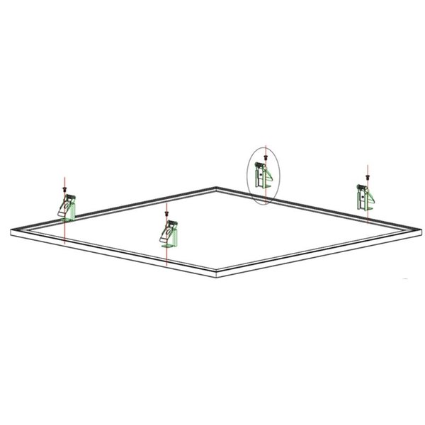 HLW LED LED Accessories Welding Clamp - Durable Mounting Clamps for LED Panels, Set of 4
