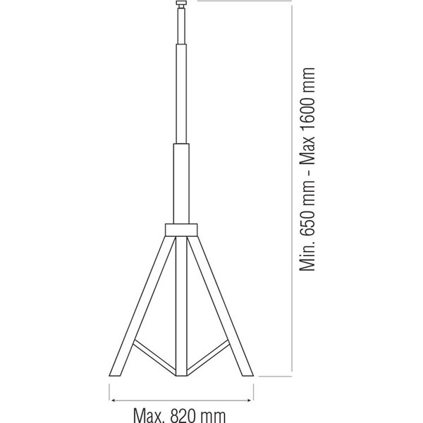 HLW LED Extendable Construction Lamp Tripod Aluminum - Sturdy LED Accessories & Lamp Fitting