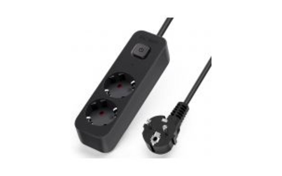 HLW LED Outdoor Splashproof IP44 Power Strip - 4 Sockets with Grounding, ideal for LED accessories