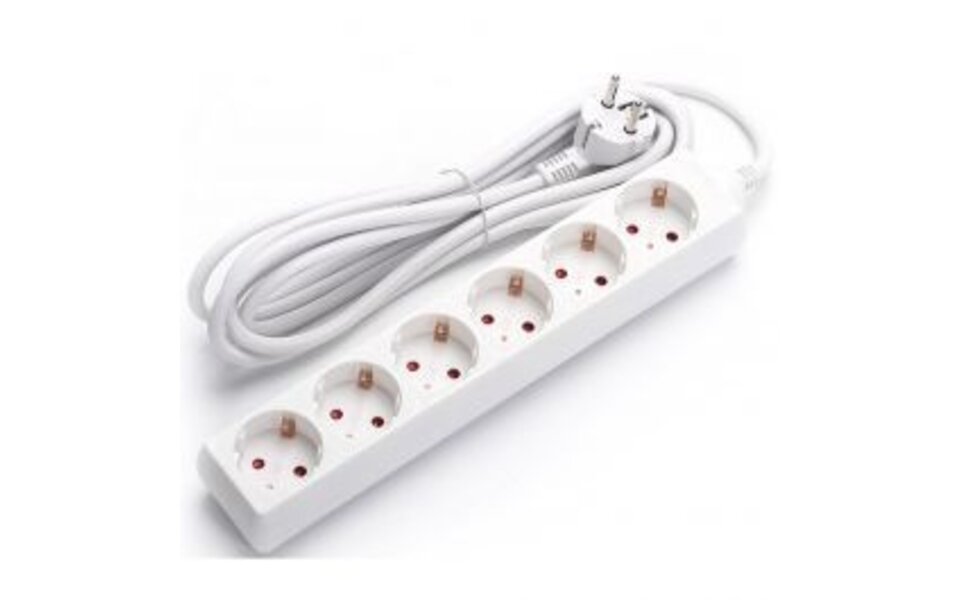 HLW LED Aigi Synci Power Strip Extension Cord 1.5m - 3680W, 6 Outlets, LED Accessories