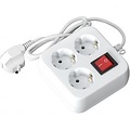Aigi Roovan Power Strip with Switch - 3 Outlets, 1.5m Extension Cord, 3680W LED Accessories