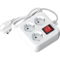 Power Strip with Switch & Extension Cord - 3 Outlets, 3680W