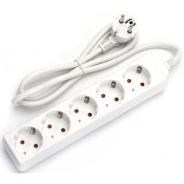 HLW LED Power Strip Extension Cord 3680W - 5 Sockets - 1.5m Cable - Light Cord Plug