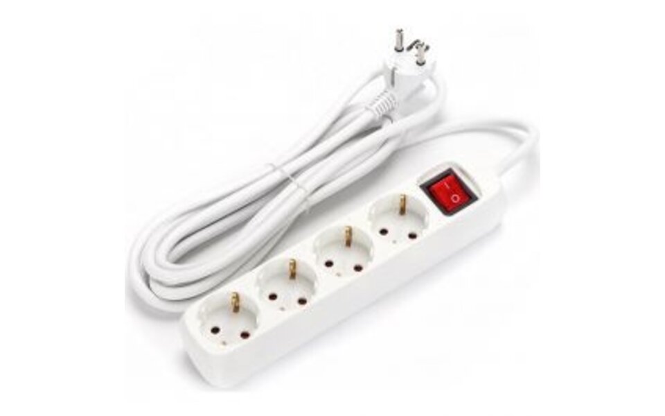 HLW LED Stekkerdoos met Schakelaar 3680W - 4 Stopcontacten - Verlengsnoer 1.5m - LED Toebehoren