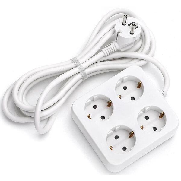 HLW LED Aigi Urvan Power Strip Extension Cord 3680W with 4 Outlets and Plug