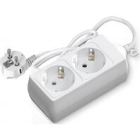 Stekkerdoos & Verlengsnoer 3680W - 2 Stopcontacten - Wit
