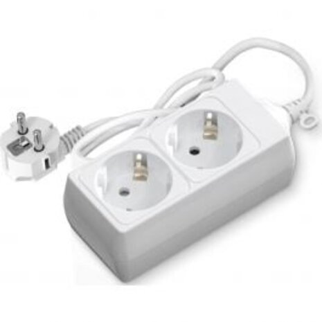 Aigi Synci Stekkerdoos 3680W - 2 Stopcontacten & Verlengsnoer 1,5m - LED Toebehoren