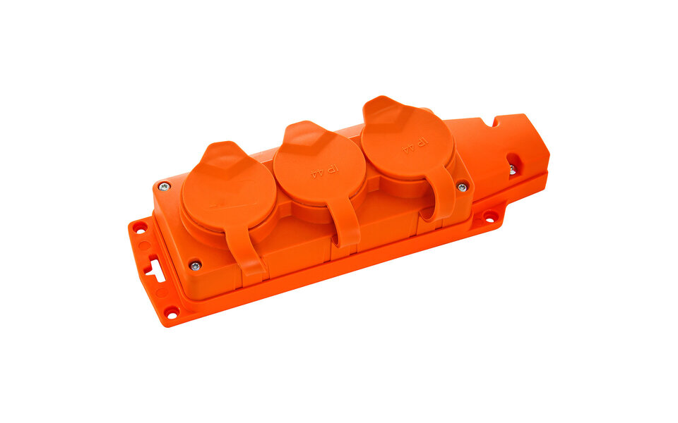 HLW LED Decon Stekkerdoos voor Buiten - 3 Stopcontacten - Spatwaterdicht IP44 - LED Toebehoren & Stekker