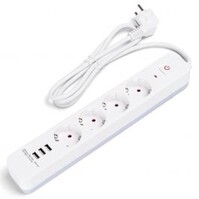 Power strip with USB – Extension cord & LED accessories 1.5m White