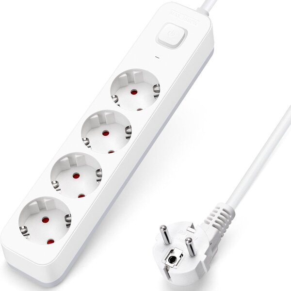 HLW LED Power Strip with Switch - 3680W LED Accessories, 4 Outlets & 1.5m Extension Cord