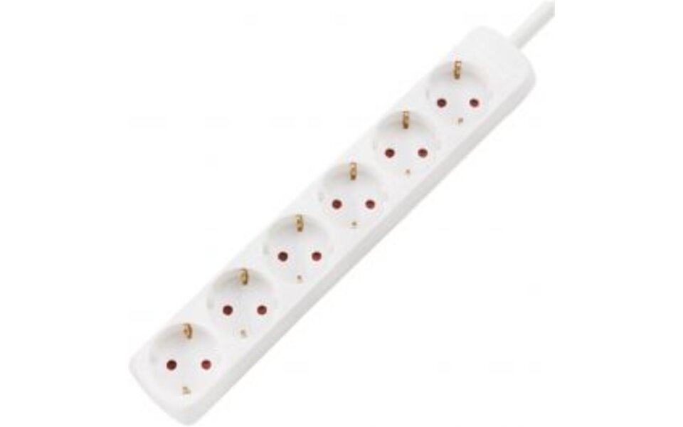 HLW LED Aigi Wayne Power Strip 3680W - 6 Outlets - 1.5m Extension Cord White HLW LED Aigi Wayne Power Strip 3680W - 6 Outlets - 1.5m Extension Cord White