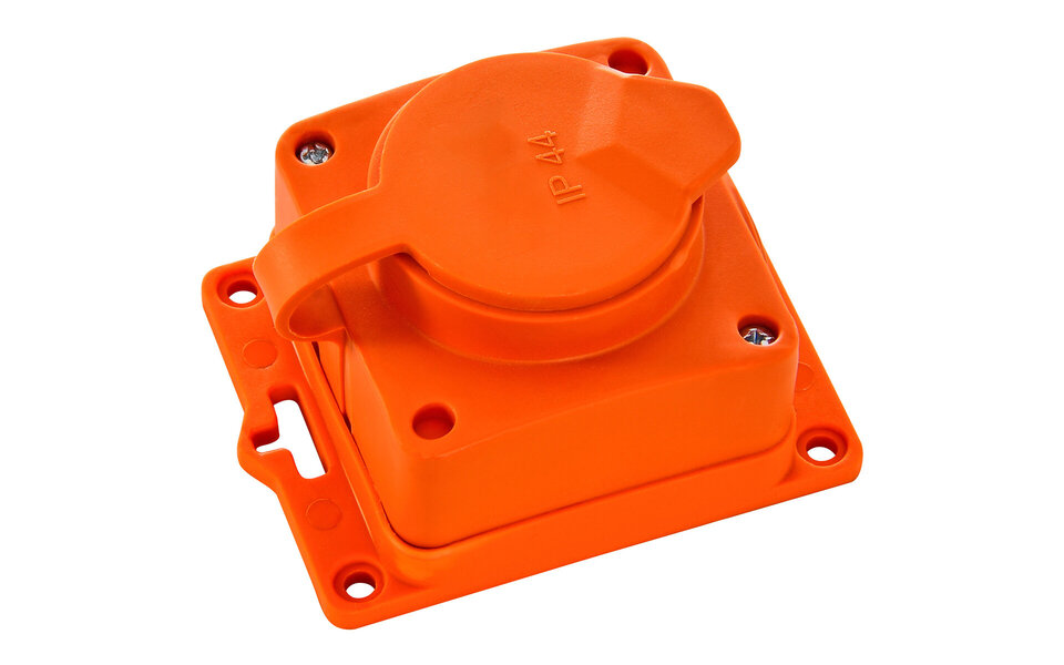 HLW LED Outdoor Power Strip IP44 - 1 Outlet - Orange - LED Accessories & Plug