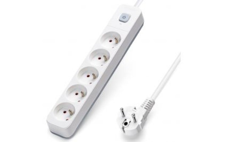 HLW LED Power Strip with Switch - 5 Outlets, 3m Extension Cord - 2300W LED Accessories