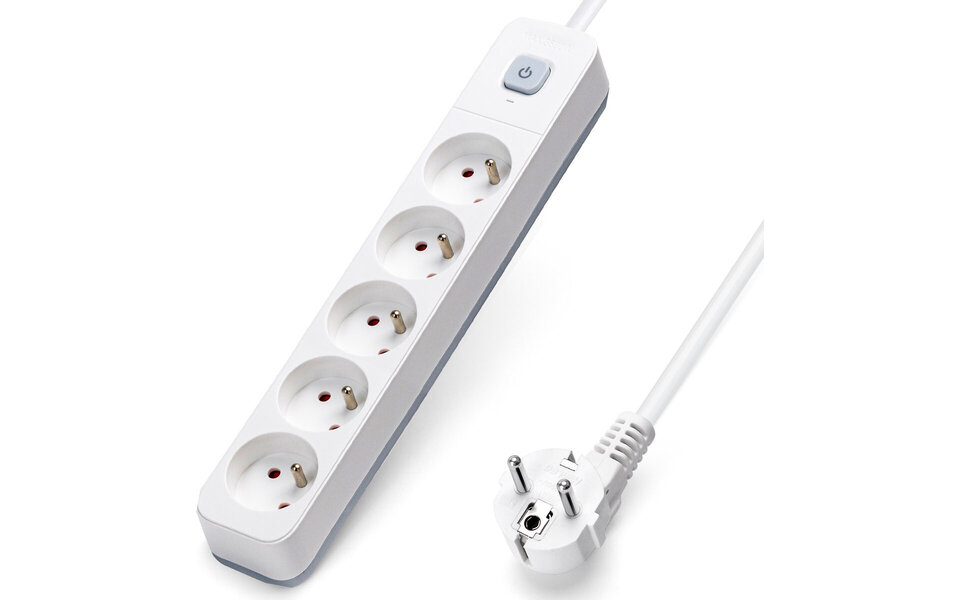 HLW LED Stekkerdoos met Schakelaar - 5 Stopcontacten, 3m Verlengsnoer - 2300W LED Toebehoren