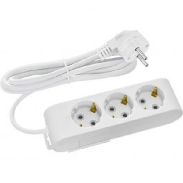 HLW LED Power Strip Extension Cord 3 Sockets with Grounding – LED Accessories & Light Cord