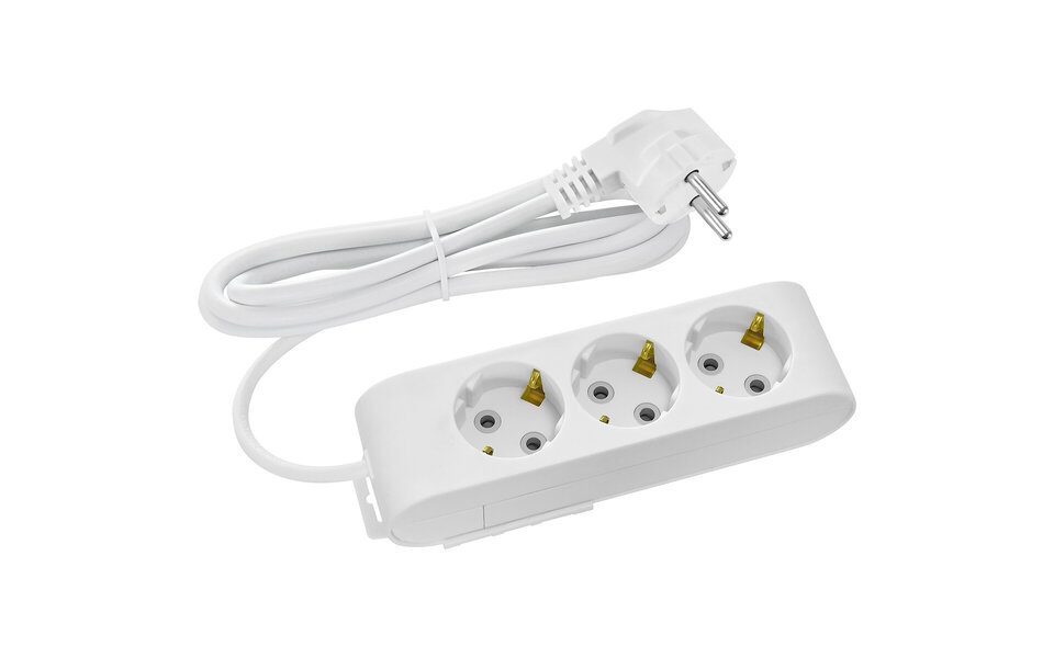 HLW LED Power Strip Extension Cord 3 Sockets with Grounding – LED Accessories & Light Cord