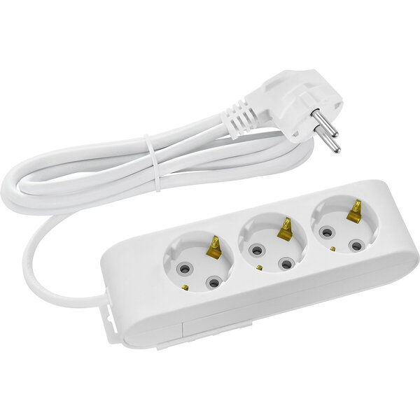 HLW LED Power Strip Extension Cord 3 Sockets with Grounding – LED Accessories & Light Cord