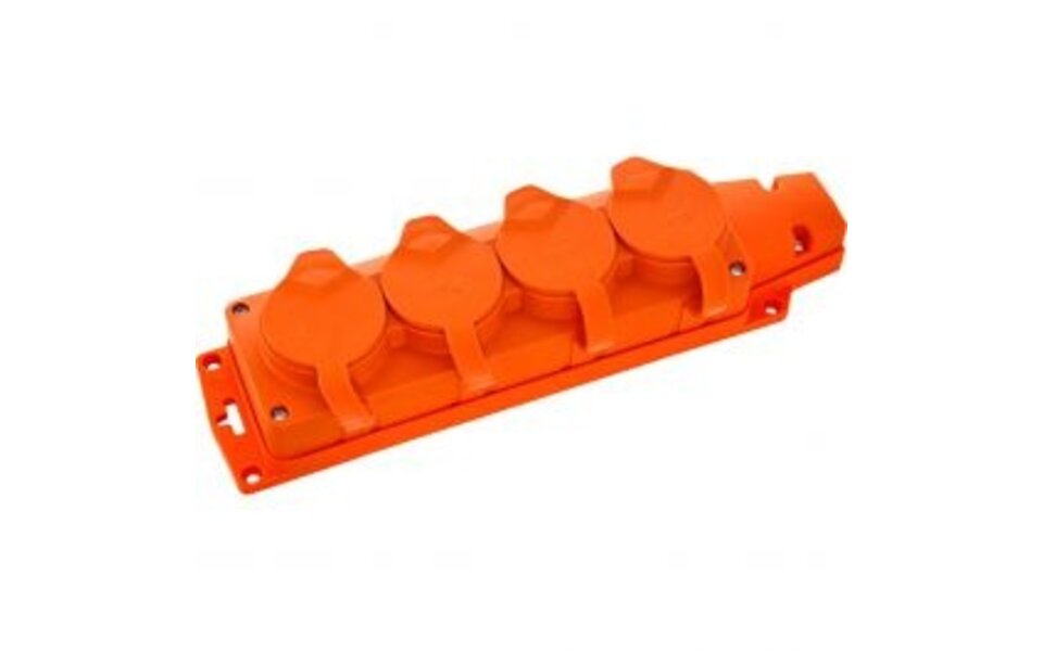 HLW LED Splashproof Outdoor Power Strip 4 Outlets - Wall Mount & LED Accessories