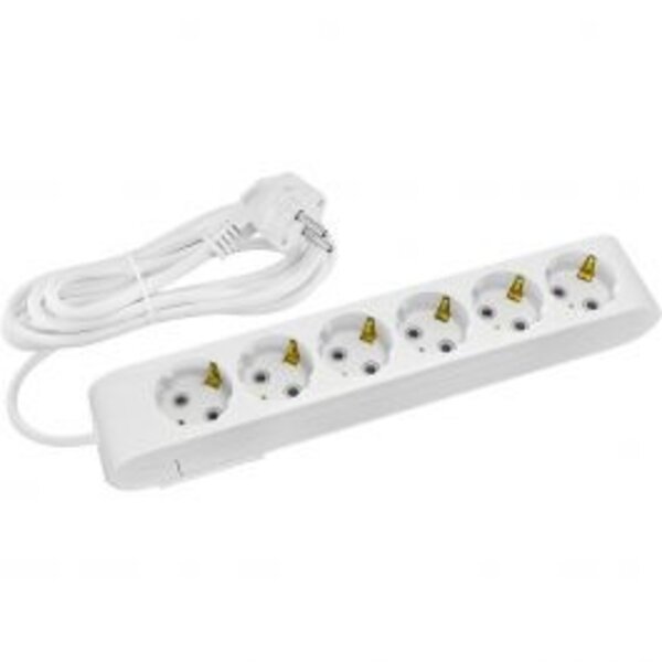 HLW LED Power Strip Extension Cord 3m - 6 Outlets, Grounded - LED Accessories