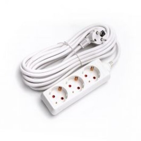 Aigi Synci Power Strip Extension Cord 3680W - 3 Sockets - Light Cord & Plug