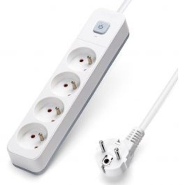 HLW LED Aigi Anzim Stekkerdoos met Schakelaar - 2300W LED Toebehoren, 4 Stopcontacten, 1.5m Verlengsnoer