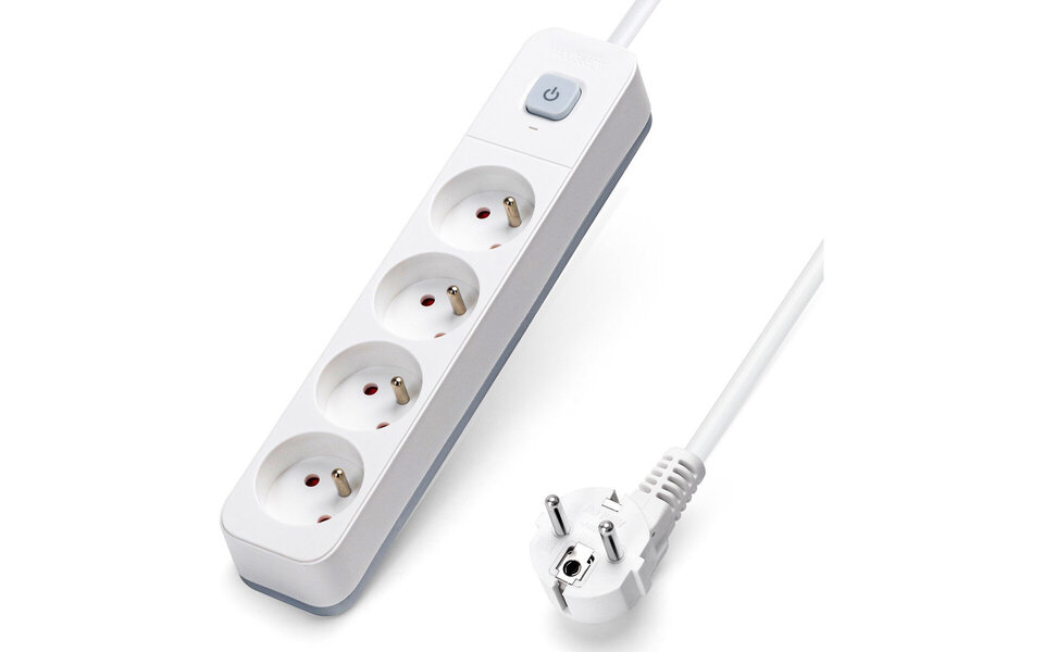 HLW LED Aigi Anzim Stekkerdoos met Schakelaar - 2300W LED Toebehoren, 4 Stopcontacten, 1.5m Verlengsnoer