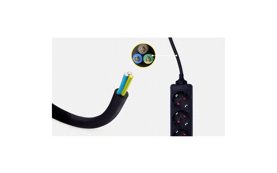 HLW LED Stekkerdoos & Verlengsnoer 3680W - 4 Stopcontacten LED Toebehoren Licht Snoer