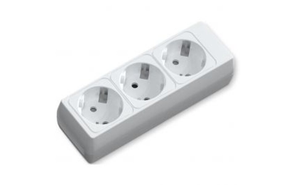 HLW LED Stekkerdoos zonder snoer Aigi Bovun 3680W - 3 stopcontacten - LED toebehoren