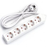 Power strip & extension cord 3680W - 5 sockets - 3m White