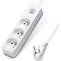 Power Strip with Switch 2300W - 3 Outlets & 5m Extension Cord