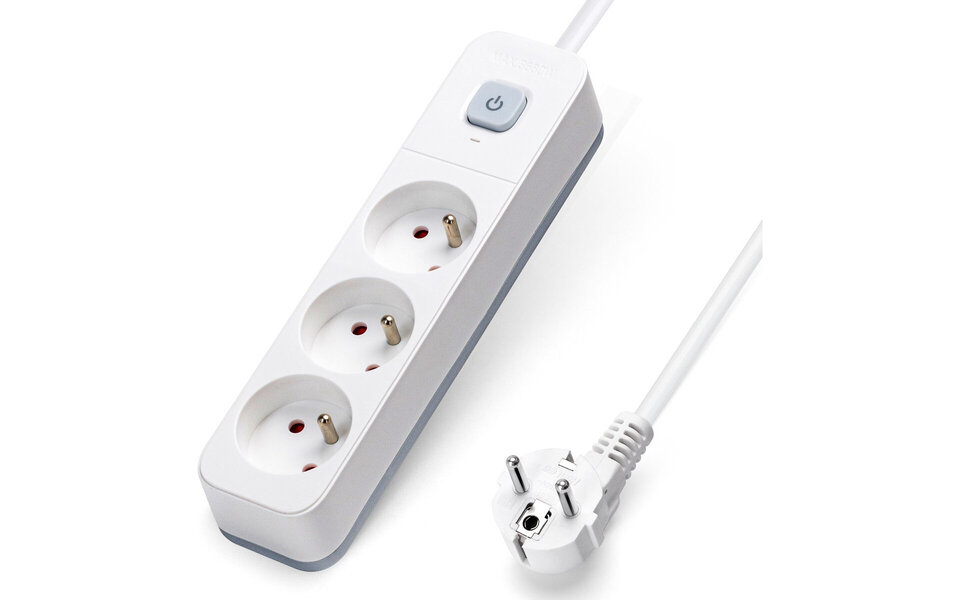 HLW LED Aigi Anzim Stekkerdoos met Schakelaar 2300W - 3 Stopcontacten, 5m Verlengsnoer & Licht Snoer Accessoire HLW LED Aigi Anzim Stekkerdoos met Schakelaar 2300W - 3 Stopcontacten, 5m Verlengsnoer & Licht Snoer Accessoire