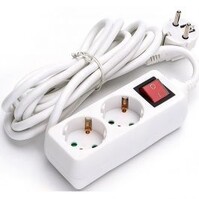 Power Strip with Switch 3680W – 2 Sockets & 5m Extension Cord