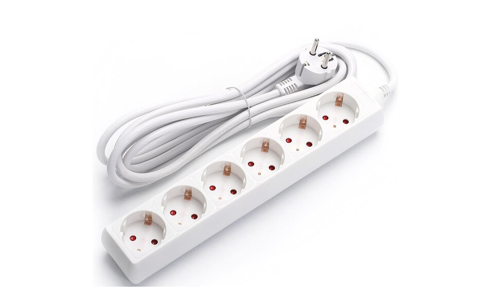 HLW LED Power Strip Aigi Synci 3680W - 6 Outlets Extension Cord 3m for LED Accessories