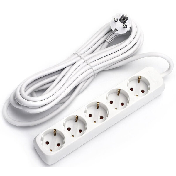 HLW LED Power Strip & Extension Cord 5m - 5 Outlets - 3680W - LED Accessories