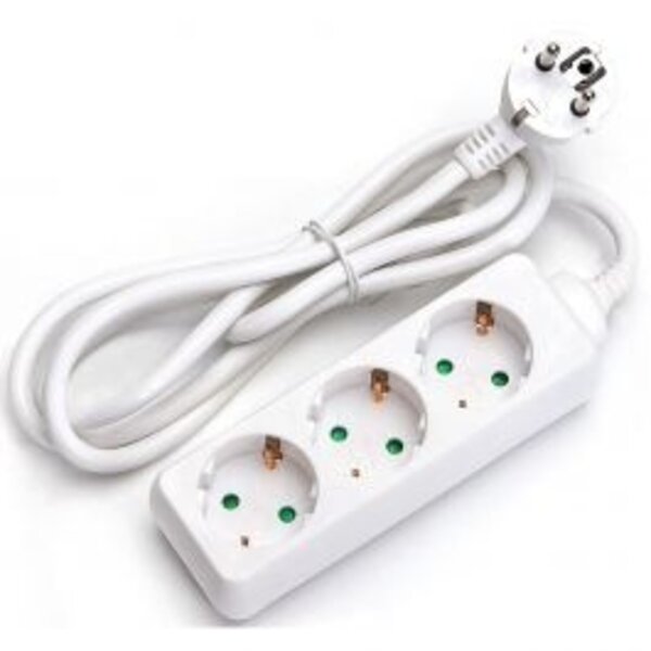 HLW LED Aigi Synci Power Strip Extension Cord 3m - 3680W LED Accessories White