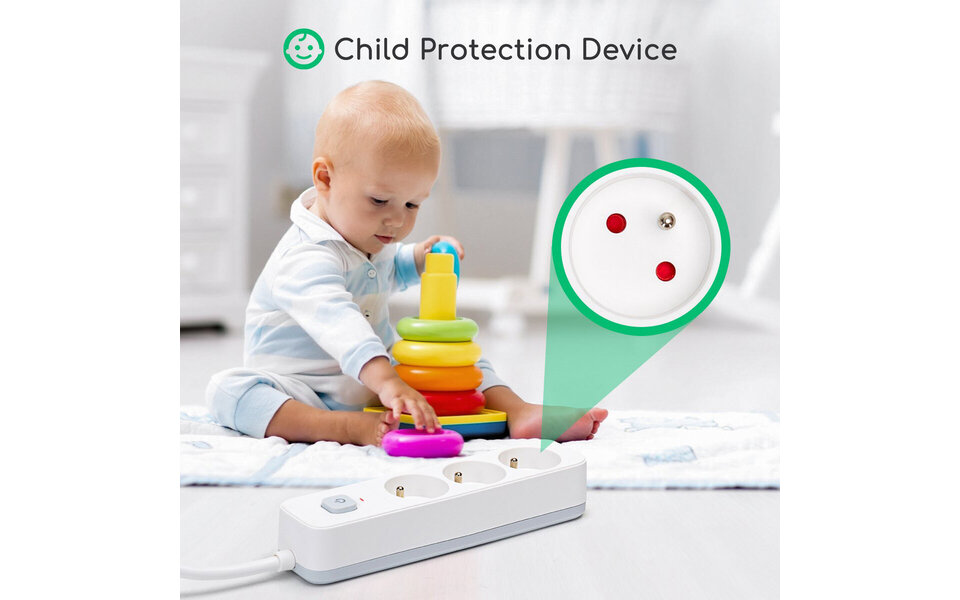 HLW LED White Power Strip with Switch – 3 Outlets, 3m Extension Cord, 2300W LED Accessories HLW LED White Power Strip with Switch – 3 Outlets, 3m Extension Cord, 2300W LED Accessories