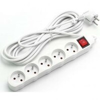 Power Strip with Switch 2300W - 5 Outlets & Extension Cord