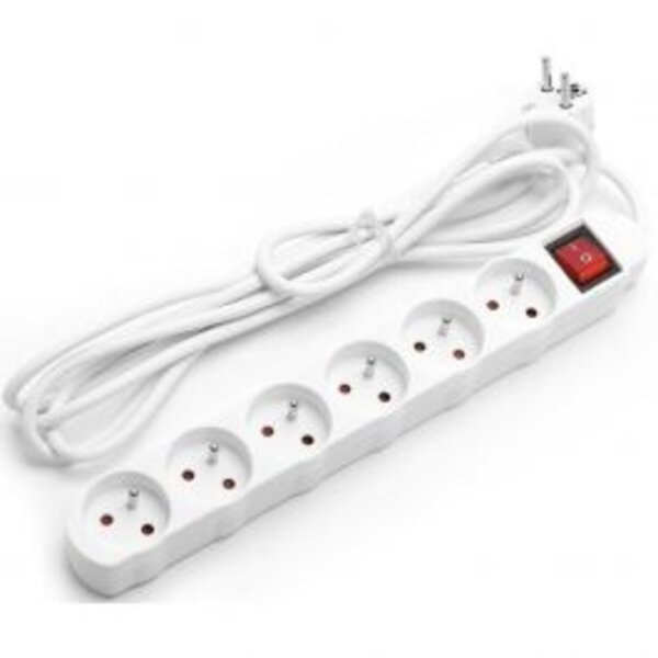 HLW LED Stekkerdoos met Schakelaar & Verlengsnoer 2300W - 6 Stopcontacten - LED Toebehoren