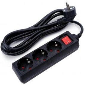 Stekkerdoos met Schakelaar & Verlengsnoer - 3680W - 3 Stopcontacten